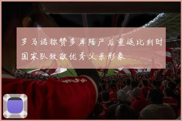 罗马诺称赞多库陪产后重返比利时国家队致敬优秀父亲形象